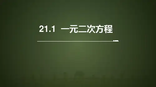 21.1一元二次方程-完整版课件PPT