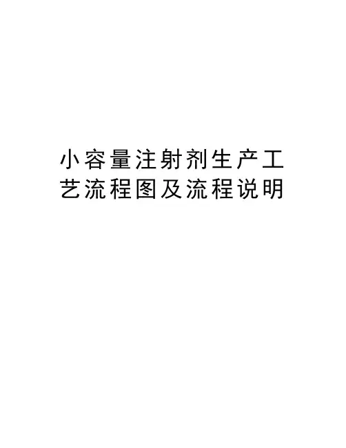 小容量注射剂生产工艺流程图及流程说明知识讲解