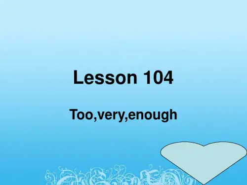 新概念英语第一册lesson-104
