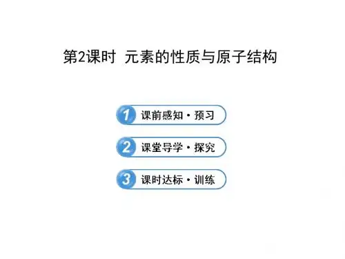 人教版高中化学必修二课件1.1.2元素的性质与原子结构(63张)