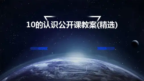 10的认识公开课教案(精选)