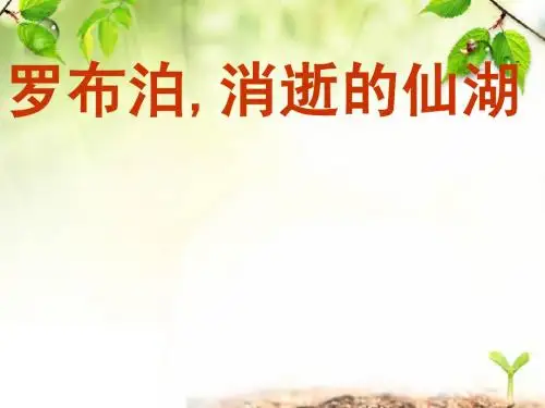 语文八年级下人教新课标第12课《罗布泊,消逝的仙湖》课件2