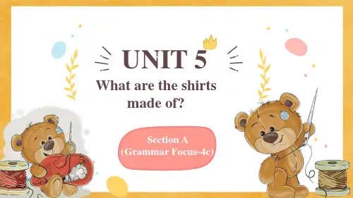 Unit 5 Section A (Grammar Focus-4c) 课件 人教版英语九年级全册