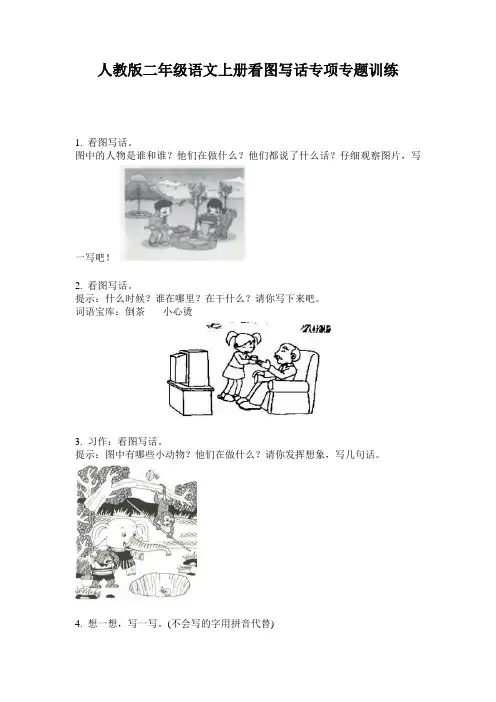 人教版二年级语文上册看图写话专项专题训练