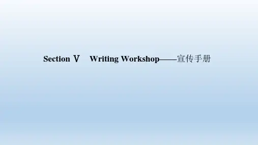 Unit 5 Writing Workshop—宣传手册写作课件-高一英语北师大版(2019)必修二