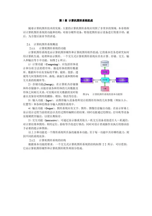 第2章 计算机图形系统组成