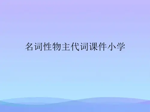 2021名词性物主代词课件小学PPT优秀资料