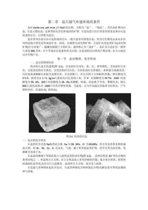 第二章  盐穴储气库建库地质条件