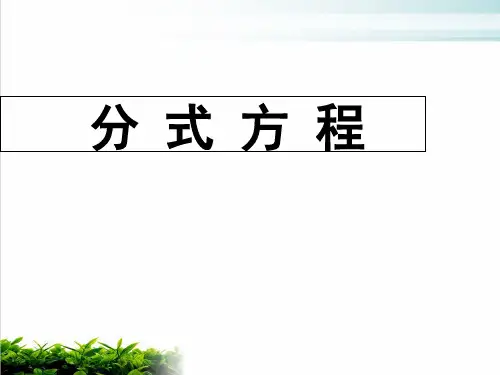 人教版数学八年级上册15分式方程课件(15张PPT)(共13张PPT)