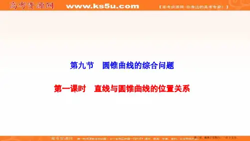 2017届高三数学人教版A版数学高考一轮复习课件：第八章  第九节  第一课时  直线与圆锥曲线的位