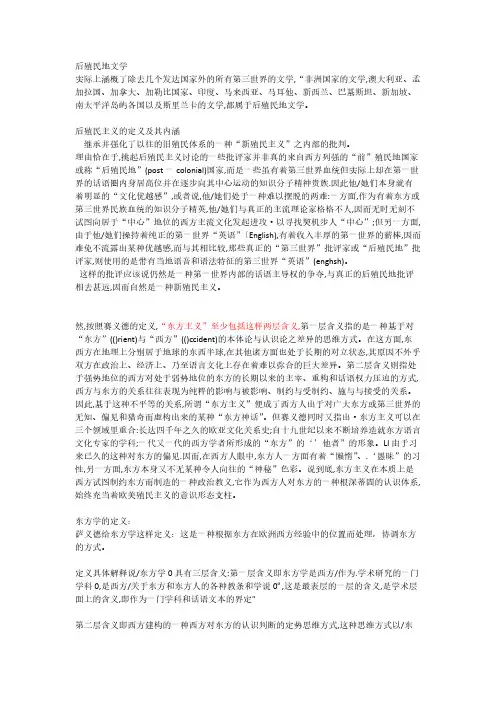 后殖民地文学