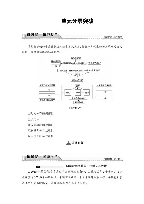 2018学年高中地理选修五鲁教版练习：第1单元 单元分层