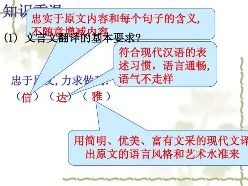 2011高考语文专题复习 文言文翻译抢分诀窍
