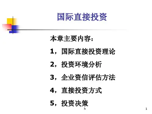 《国际直接投资》PPT课件