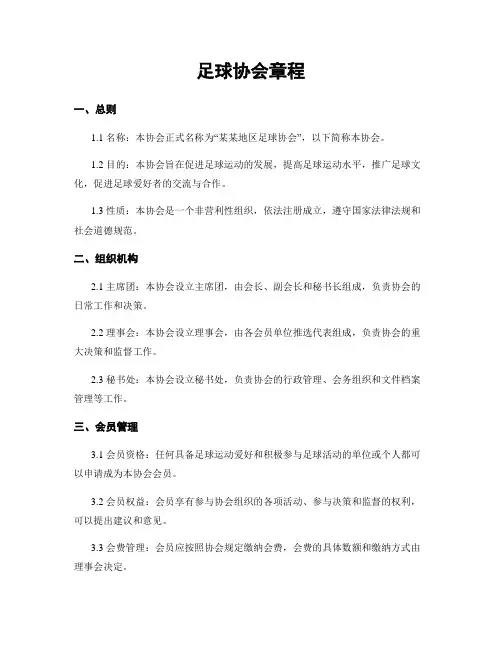 足球协会章程 2