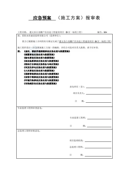 施工现场安全生产应急预案 2