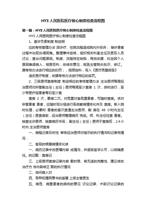HYS人民医院医疗核心制度检查流程图