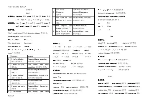 最新北师大版小学英语六年级知识点总结