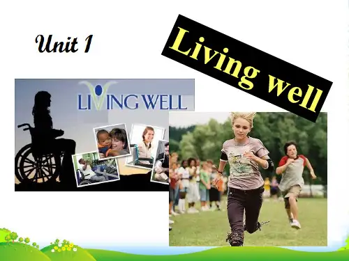 人教课标选修7 Unit 1 Living well Writing 课件 (共11张PPT)