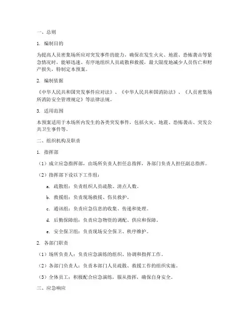 人员密集场所应急演练预案