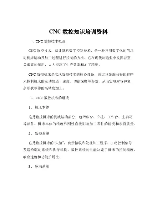 CNC数控知识培训资料