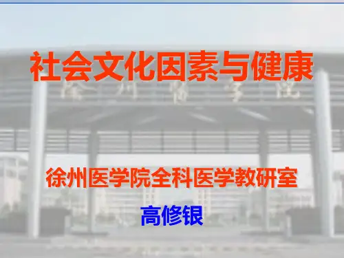 第六章 社会文化因素与健康