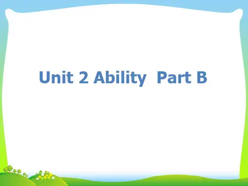 202X闽教版英语三年级下册《Unit 2 Ability》Part B公开课课件