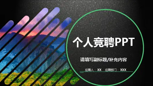 企划经理竞聘范本PPT