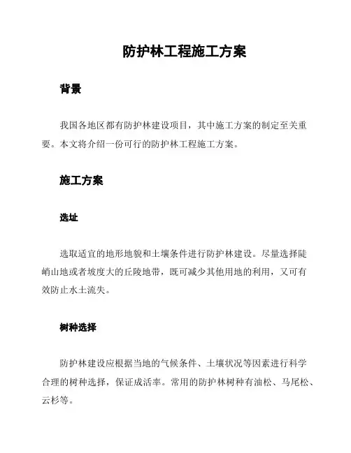 防护林工程施工方案
