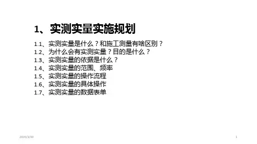 实测实量教学 PPT课件