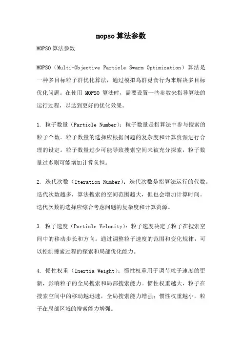 mopso算法参数