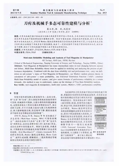 刀库及机械手多态可靠性建模与分析