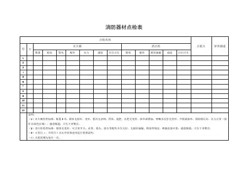 消防器材点检表(模版)