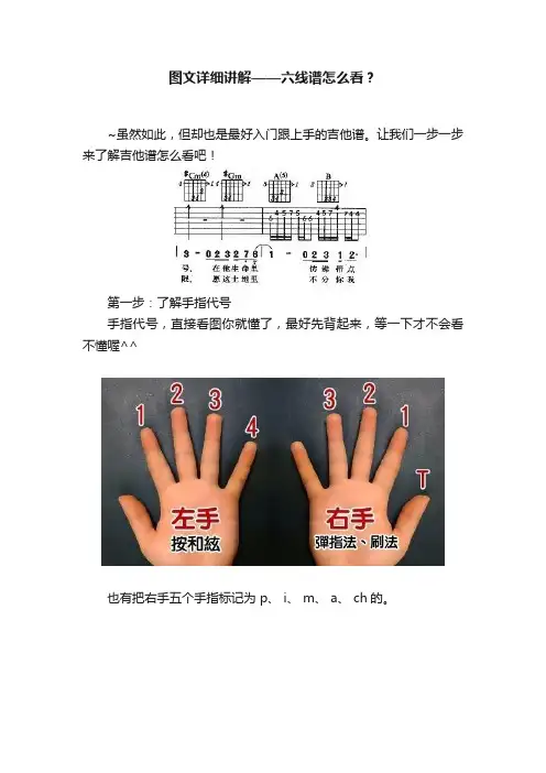 图文详细讲解——六线谱怎么看？