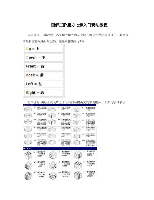 图解三阶魔方七步入门玩法教程