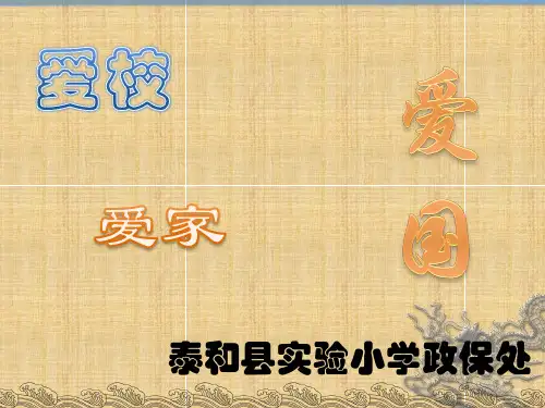 爱国、爱校、爱家教育主题班会课件