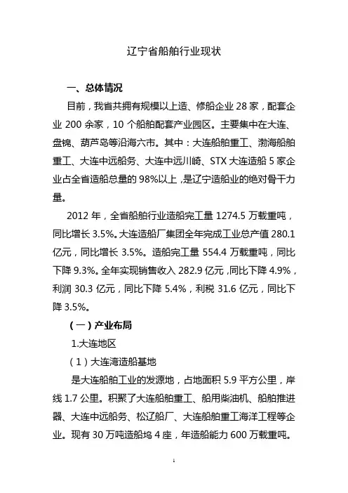 辽宁省船舶行业现状[1]