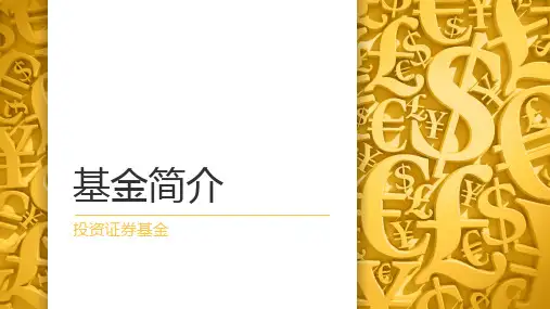 基金简介ppt课件