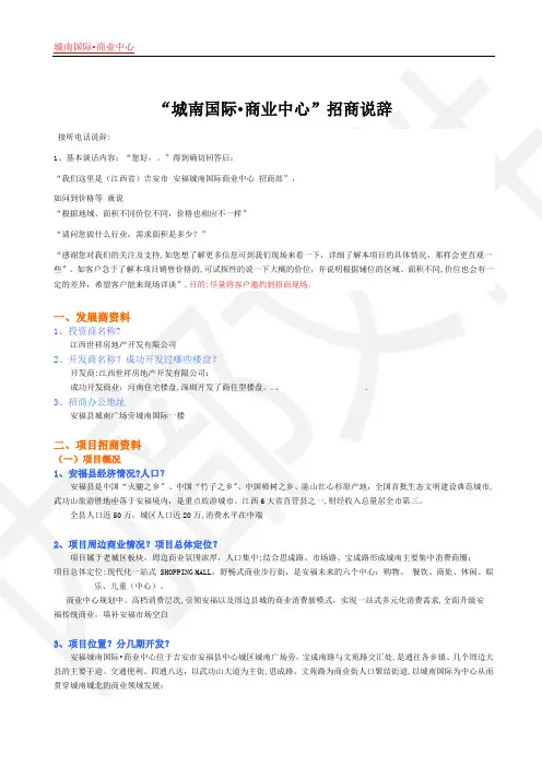 城南国际商业中心-招商说辞(1)0504