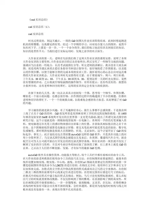 cad实训总结10篇