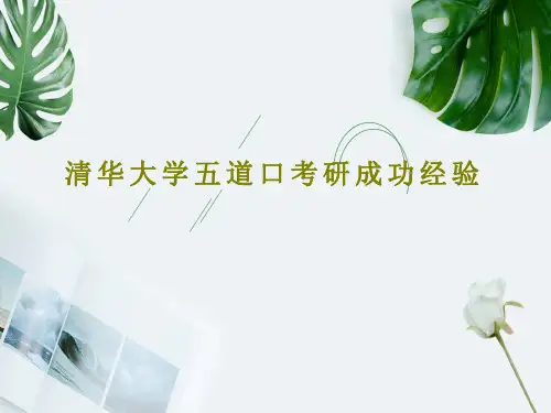 清华大学五道口考研成功经验共22页文档
