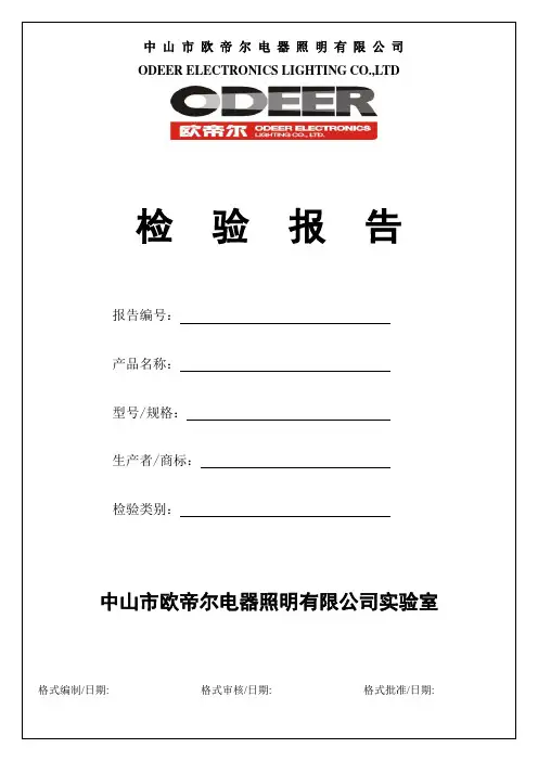 灯具检测报告