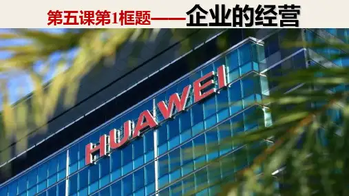 必修一经济生活第五课第一框题： 企业的经营