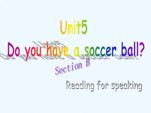 英语人教版七年级上册Unit5 SectionB 2a-2b课件