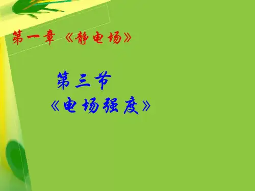 高中物理人教版选修3-1课件第1章第3节电场强度