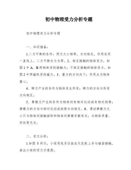 初中物理受力分析专题