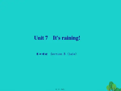 原(浙江专版)七年级英语下册Unit7It'sraining(第4课时)SectionB1a1e课件