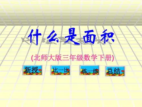 北师大版三下《什么是面积》(面积大小)PPT