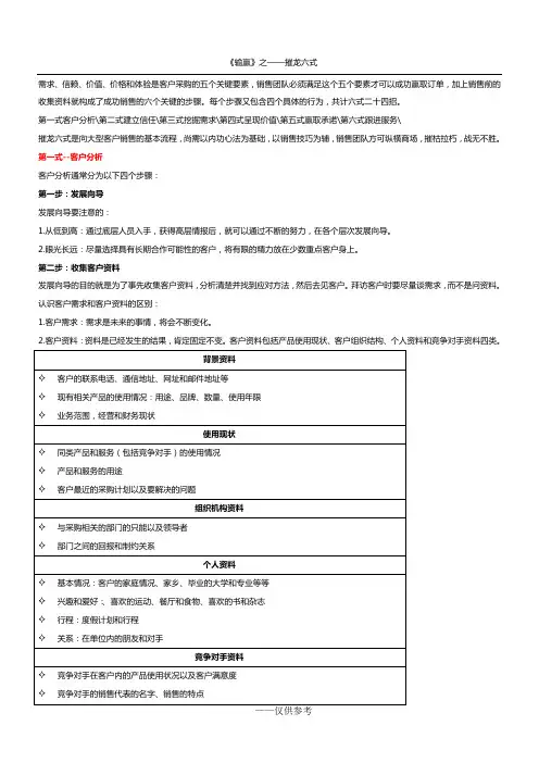 最完整版_《输赢》——之摧龙六式