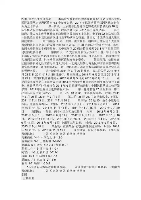 亚洲区预选赛